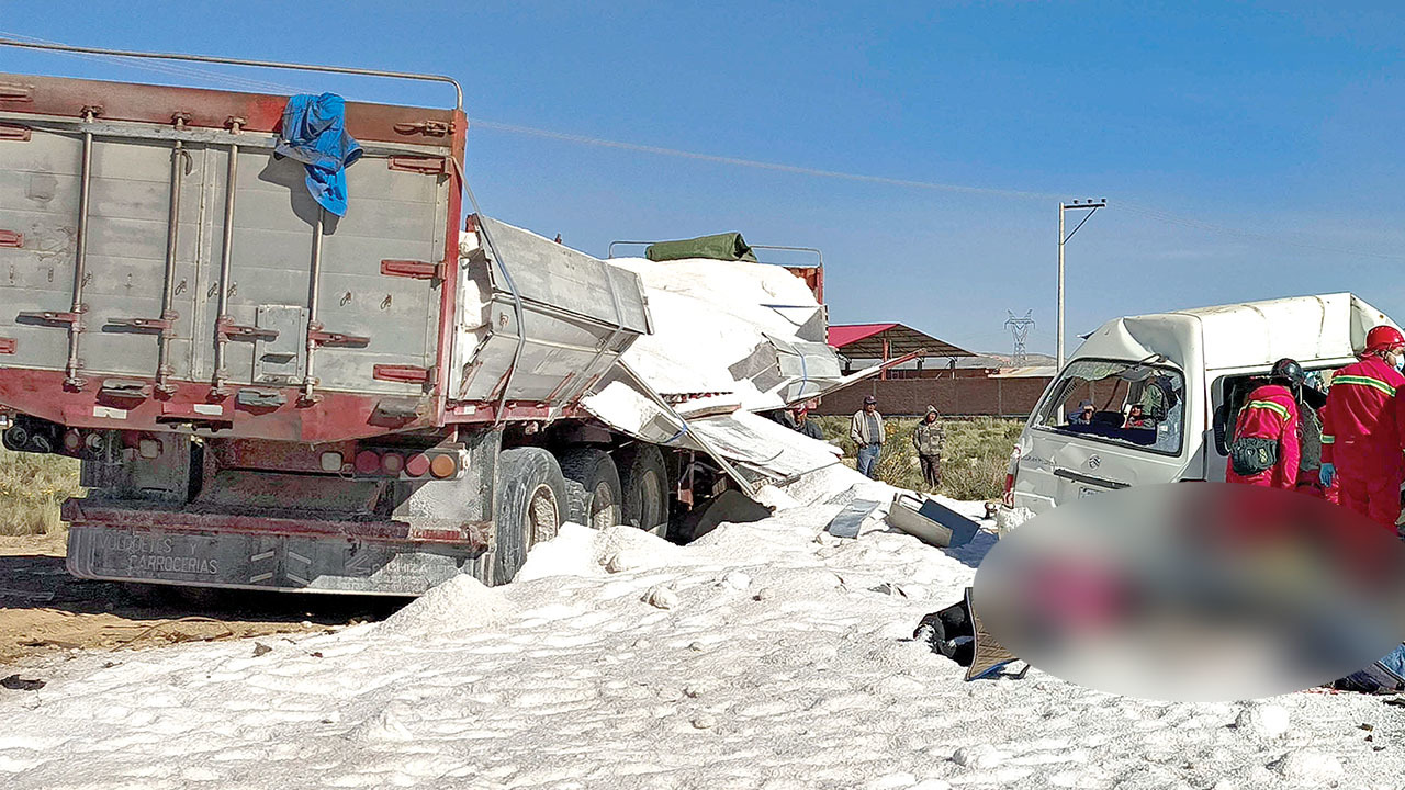 Otra de las fotos del accidente. 