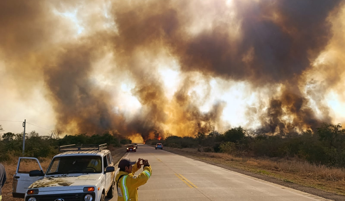 Los incendios en la Chiquitanía siguen activos. EL DÍA