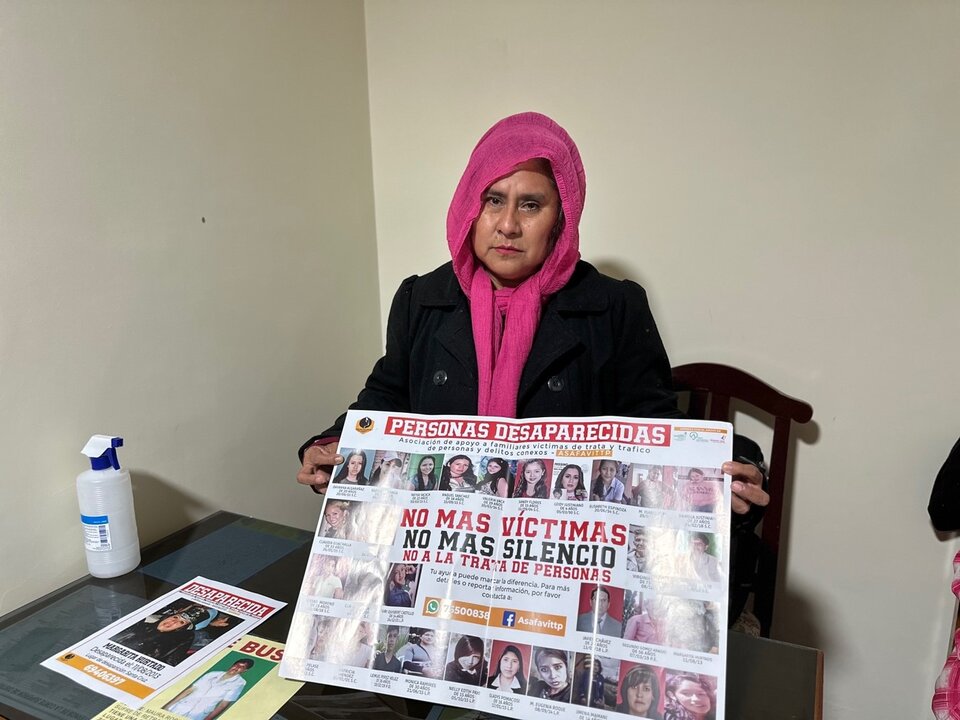 María Rita Hurtado es la fundadora de La Asociación de Apoyo a Familiares de Víctimas de Trata y Tráfico de Personas y Delitos Conexos (Asafavittp) en Santa Cruz.