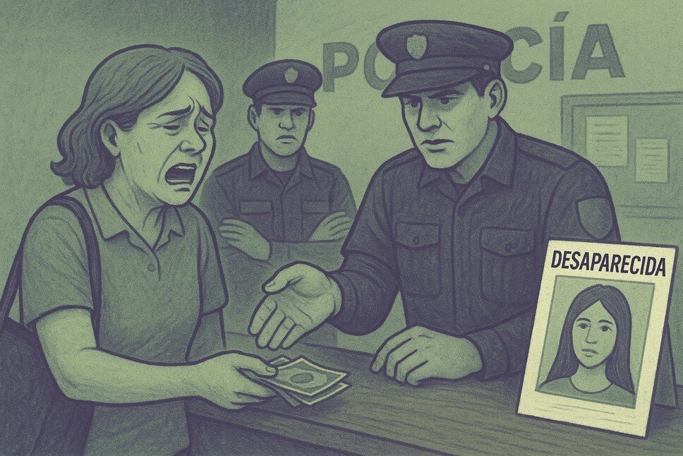 Madres denuncian cobros ilegales que hace la Policía para gasolina, viáticos y que incluso les piden vehículos para movilizarse en la búsqueda de sus hijas víctimas de trata.